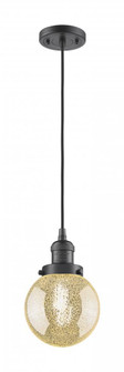 Beacon - 1 Light - 6 inch - Oil Rubbed Bronze - Cord hung - Mini Pendant (3442|201C-OB-G208-6)