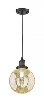 Beacon - 1 Light - 8 inch - Matte Black - Cord hung - Mini Pendant (3442|201C-BK-G208-8)
