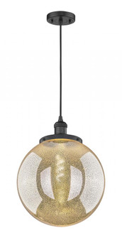 Beacon - 1 Light - 14 inch - Matte Black - Cord hung - Mini Pendant (3442|201C-BK-G208-14)