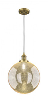 Beacon - 1 Light - 12 inch - Brushed Brass - Cord hung - Mini Pendant (3442|201C-BB-G208-12)
