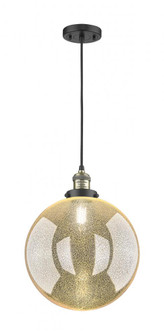 Beacon - 1 Light - 12 inch - Black Antique Brass - Cord hung - Mini Pendant (3442|201C-BAB-G208-12)