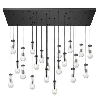 Owego - 21 Light - 71 inch - Brushed Matte Black - Multi Pendant (3442|172BK-451-1P-BK-G451-4SDY)