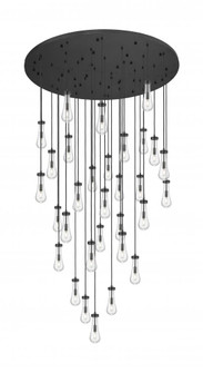 Owego - 31 Light - 60 inch - Matte Black - Multi Pendant (3442|160BK-451-1P-BK-G451-4CL)