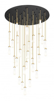 Owego - 31 Light - 60 inch - Brushed Brushed Brass - Multi Pendant (3442|160BK-451-1P-BB-G451-4GWH)