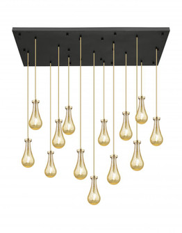 Owego - 13 Light - 54 inch - Champagne Bronze - Multi Pendant (3442|154BK-451-1P-CB-G451-5ME)