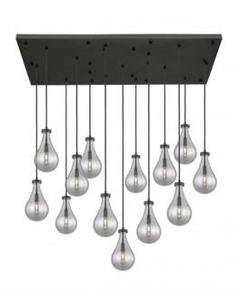Owego - 13 Light - 54 inch - Matte Black - Multi Pendant (3442|154BK-451-1P-BK-G451-7SM)