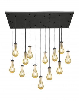Owego - 13 Light - 54 inch - Matte Black - Multi Pendant (3442|154BK-451-1P-BK-G451-5ME)