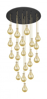 Owego - 21 Light - 48 inch - Champagne Bronze - Multi Pendant (3442|148BK-451-1P-CB-G451-7ME)