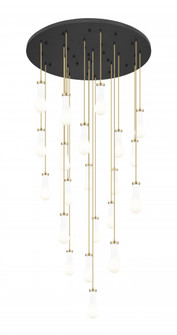 Owego - 21 Light - 48 inch - Champagne Bronze - Multi Pendant (3442|148BK-451-1P-CB-G451-4GWH)