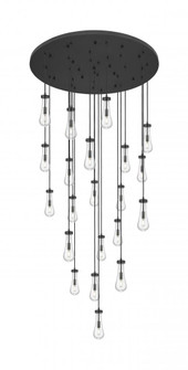 Owego - 21 Light - 48 inch - Matte Black - Multi Pendant (3442|148BK-451-1P-BK-G451-4CL)