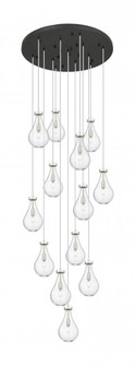 Owego - 13 Light - 32 inch - Brushed Satin Nickel - Multi Pendant (3442|132BK-451-1P-SN-G451-7CL)