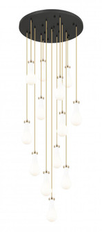 Owego - 13 Light - 32 inch - Champagne Bronze - Multi Pendant (3442|132BK-451-1P-CB-G451-5GWH)