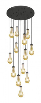 Owego - 13 Light - 32 inch - Matte Black - Multi Pendant (3442|132BK-451-1P-BK-G451-5ME)