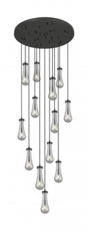 Owego - 13 Light - 32 inch - Matte Black - Multi Pendant (3442|132BK-451-1P-BK-G451-4SM)