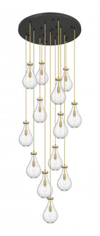Owego - 13 Light - 32 inch - Brushed Brass - Multi Pendant (3442|132BK-451-1P-BB-G451-7CL)