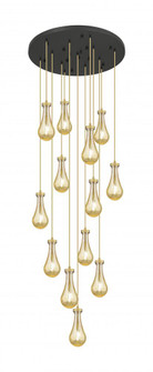 Owego - 13 Light - 32 inch - Brushed Brass - Multi Pendant (3442|132BK-451-1P-BB-G451-5ME)