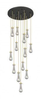 Owego - 13 Light - 32 inch - Brushed Brass - Multi Pendant (3442|132BK-451-1P-BB-G451-4SM)