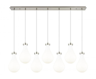 Owego - 7 Light - 49 inch - Brushed Satin Nickel - Linear Pendant (3442|127-451-1P-SN-G451-7GWH)