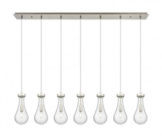 Owego - 7 Light - 49 inch - Brushed Satin Nickel - Linear Pendant (3442|127-451-1P-SN-G451-5SDY)