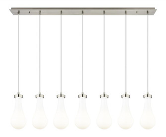 Owego - 7 Light - 49 inch - Brushed Satin Nickel - Linear Pendant (3442|127-451-1P-SN-G451-5GWH)