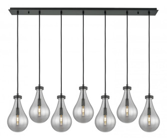 Owego - 7 Light - 49 inch - Matte Black - Linear Pendant (3442|127-451-1P-BK-G451-7SM)