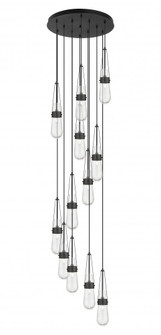 Milan - 12 Light - 24 inch - Matte Black - Multi Pendant (3442|126-452-1P-BK-G452-4SDY)