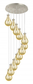 Owego - 12 Light - 24 inch - Brushed Satin Nickel - Multi Pendant (3442|126-451-1P-SN-G451-7ME)