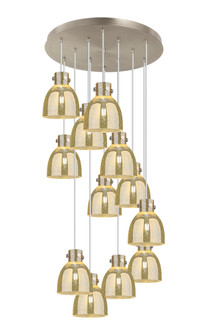 Newton Bell - 12 Light - 27 inch - Brushed Satin Nickel - Multi Pendant (3442|126-410-1PS-SN-G412-8ME)