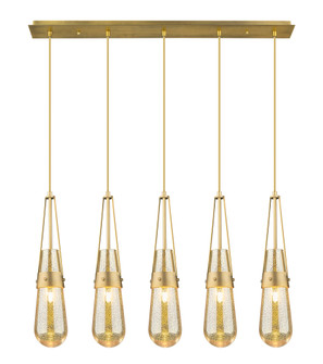 Milan - 5 Light - 36 inch - Brushed Brass - Linear Pendant (3442|125-452-1P-BB-G452-4ME)