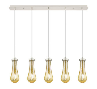 Owego - 5 Light - 37 inch - Brushed Polished Nickel - Linear Pendant (3442|125-451-1P-PN-G451-4ME)