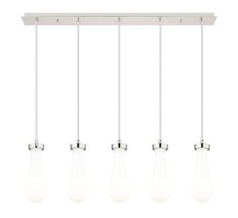 Owego - 5 Light - 37 inch - Brushed Polished Nickel - Linear Pendant (3442|125-451-1P-PN-G451-4GWH)