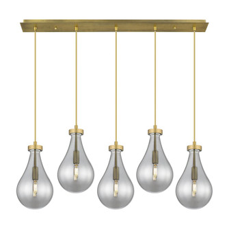Owego - 5 Light - 37 inch - Brushed Brass - Linear Pendant (3442|125-451-1P-BB-G451-7SM)