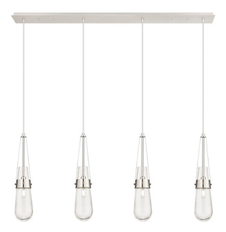 Milan - 4 Light - 48 inch - Polished Nickel - Linear Pendant (3442|124-452-1P-PN-G452-4SDY)