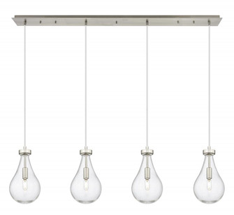 Owego - 4 Light - 49 inch - Brushed Satin Nickel - Linear Pendant (3442|124-451-1P-SN-G451-7SDY)