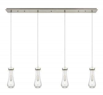 Owego - 4 Light - 49 inch - Brushed Satin Nickel - Linear Pendant (3442|124-451-1P-SN-G451-4SDY)