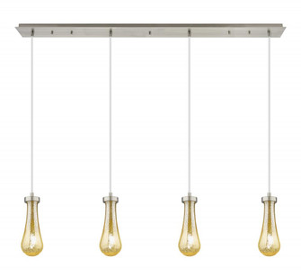 Owego - 4 Light - 49 inch - Brushed Satin Nickel - Linear Pendant (3442|124-451-1P-SN-G451-4ME)