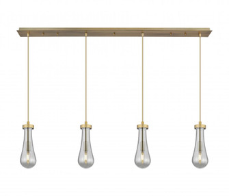 Owego - 4 Light - 49 inch - Brushed Brass - Linear Pendant (3442|124-451-1P-BB-G451-4SM)