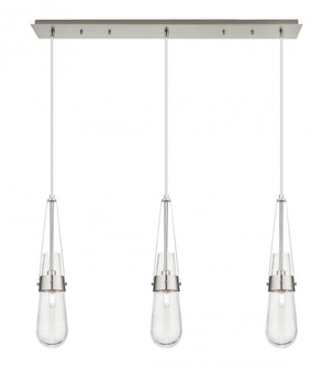 Milan - 3 Light - 36 inch - Brushed Satin Nickel - Linear Pendant (3442|123-452-1P-SN-G452-4SDY)