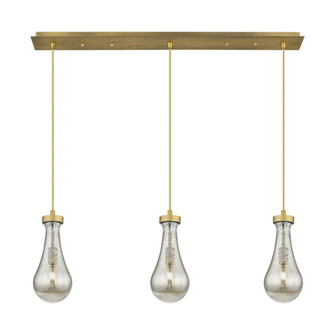 Owego - 3 Light - 37 inch - Brushed Brass - Linear Pendant (3442|123-451-1P-BB-G451-5ME)