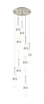 Milan - 9 Light - 19 inch - Brushed Satin Nickel - Multi Pendant (3442|119-452-1P-SN-G452-4GWH)