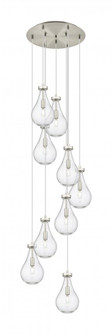 Owego - 9 Light - 19 inch - Brushed Satin Nickel - Multi Pendant (3442|119-451-1P-SN-G451-7SDY)