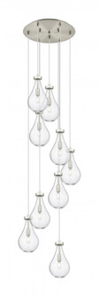 Owego - 9 Light - 19 inch - Brushed Satin Nickel - Multi Pendant (3442|119-451-1P-SN-G451-7CL)