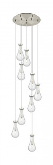 Owego - 9 Light - 19 inch - Brushed Satin Nickel - Multi Pendant (3442|119-451-1P-SN-G451-5SDY)