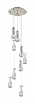 Owego - 9 Light - 19 inch - Brushed Satin Nickel - Multi Pendant (3442|119-451-1P-SN-G451-4SM)