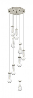 Owego - 9 Light - 19 inch - Brushed Satin Nickel - Multi Pendant (3442|119-451-1P-SN-G451-4SDY)