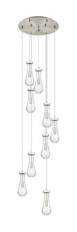 Owego - 9 Light - 19 inch - Brushed Satin Nickel - Multi Pendant (3442|119-451-1P-SN-G451-4CL)