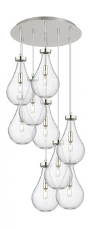 Owego - 9 Light - 19 inch - Polished Nickel - Multi Pendant (3442|119-451-1P-PN-G451-7CL)
