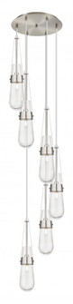 Milan - 6 Light - 15 inch - Brushed Satin Nickel - Multi Pendant (3442|116-452-1P-SN-G452-4SDY)