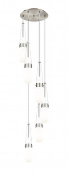 Milan - 6 Light - 15 inch - Brushed Satin Nickel - Multi Pendant (3442|116-452-1P-SN-G452-4GWH)