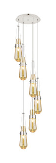 Milan - 6 Light - 15 inch - Polished Nickel - Multi Pendant (3442|116-452-1P-PN-G452-4ME)